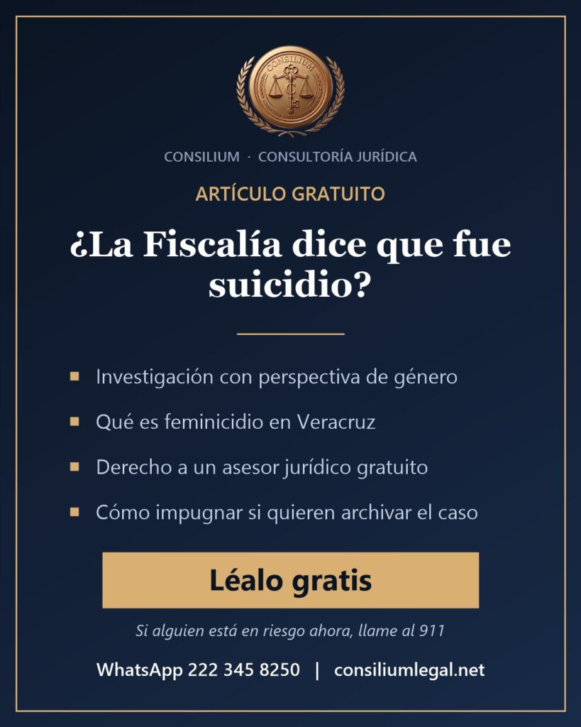 ¿La Fiscalía dice que fue suicidio? Derechos de la familia ante la muerte violenta de una mujer en Veracruz Derechos de la familia ante la muerte violenta de una mujer